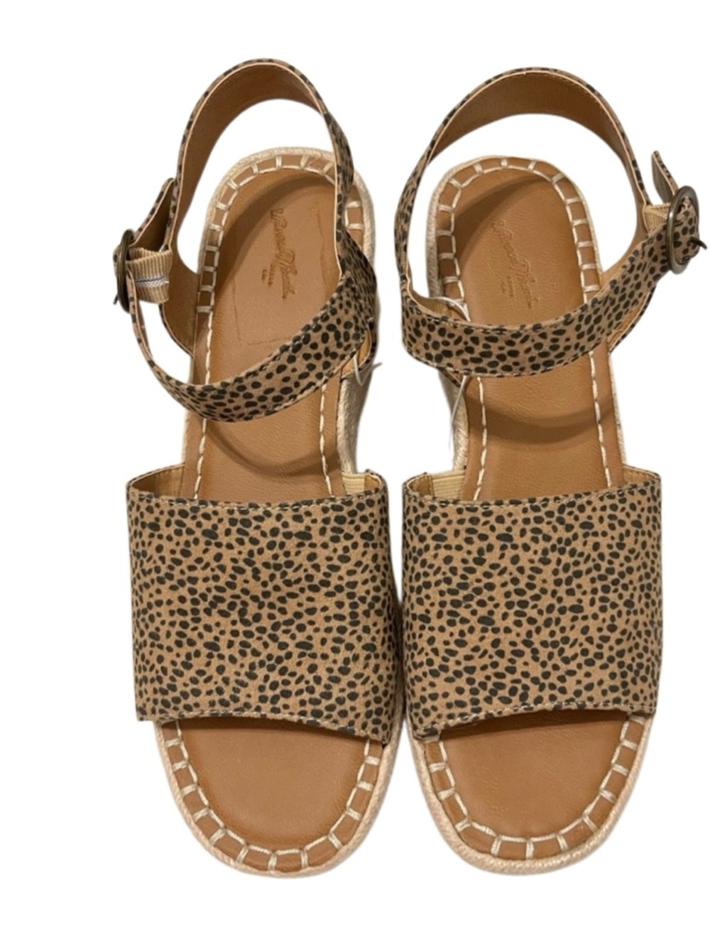 NWT Universal Thread leopard print Morgan espadrille wedge sandals Size 9